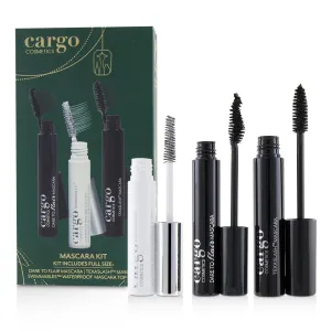Cargo Mascara Kit: 1x Dare To Flair Mascara. 1x Texalash Mascara. 1x Swimmables Waterproof Mascara Topcoat  3pcs