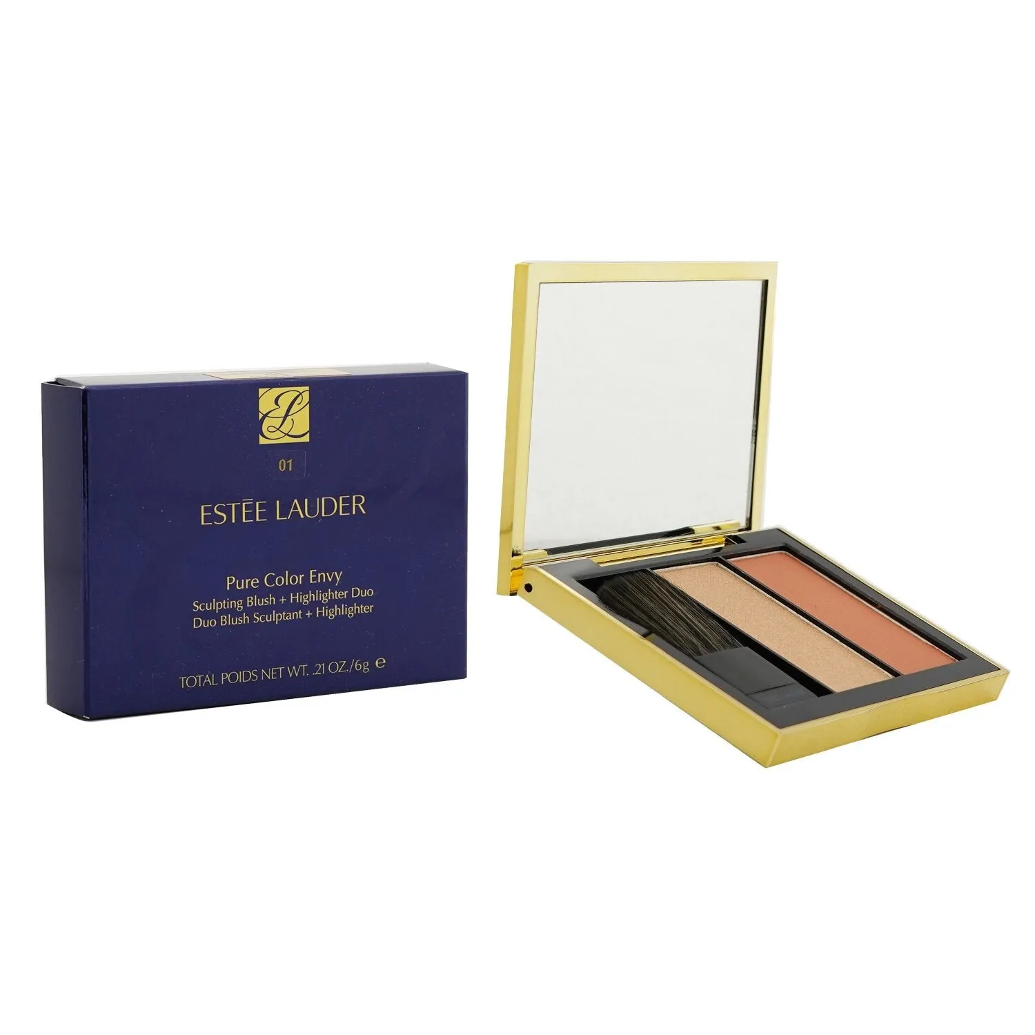 Estee Lauder Pure Color Envy Sculpting Blush   Highlighter Duo - # Coral Fever  6g/0.21oz