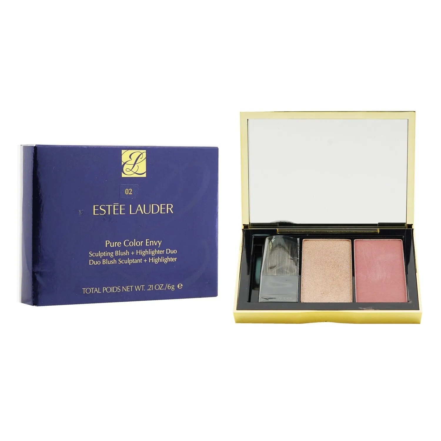 Estee Lauder Pure Color Envy Sculpting Blush   Highlighter Duo - # Coral Fever  6g/0.21oz