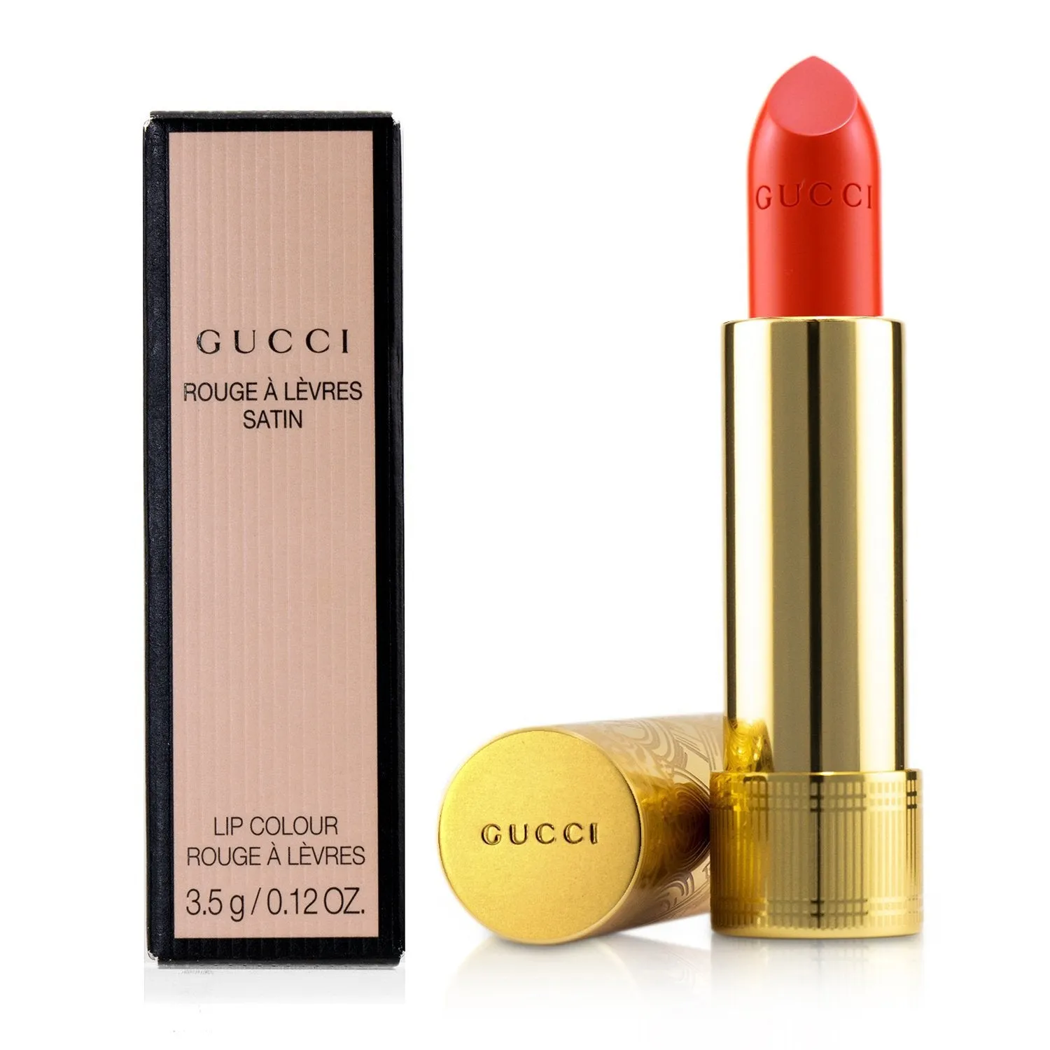 Gucci Rouge A Levres Satin Lip Colour - # 302 Agatha Orange  3.5g/0.12oz