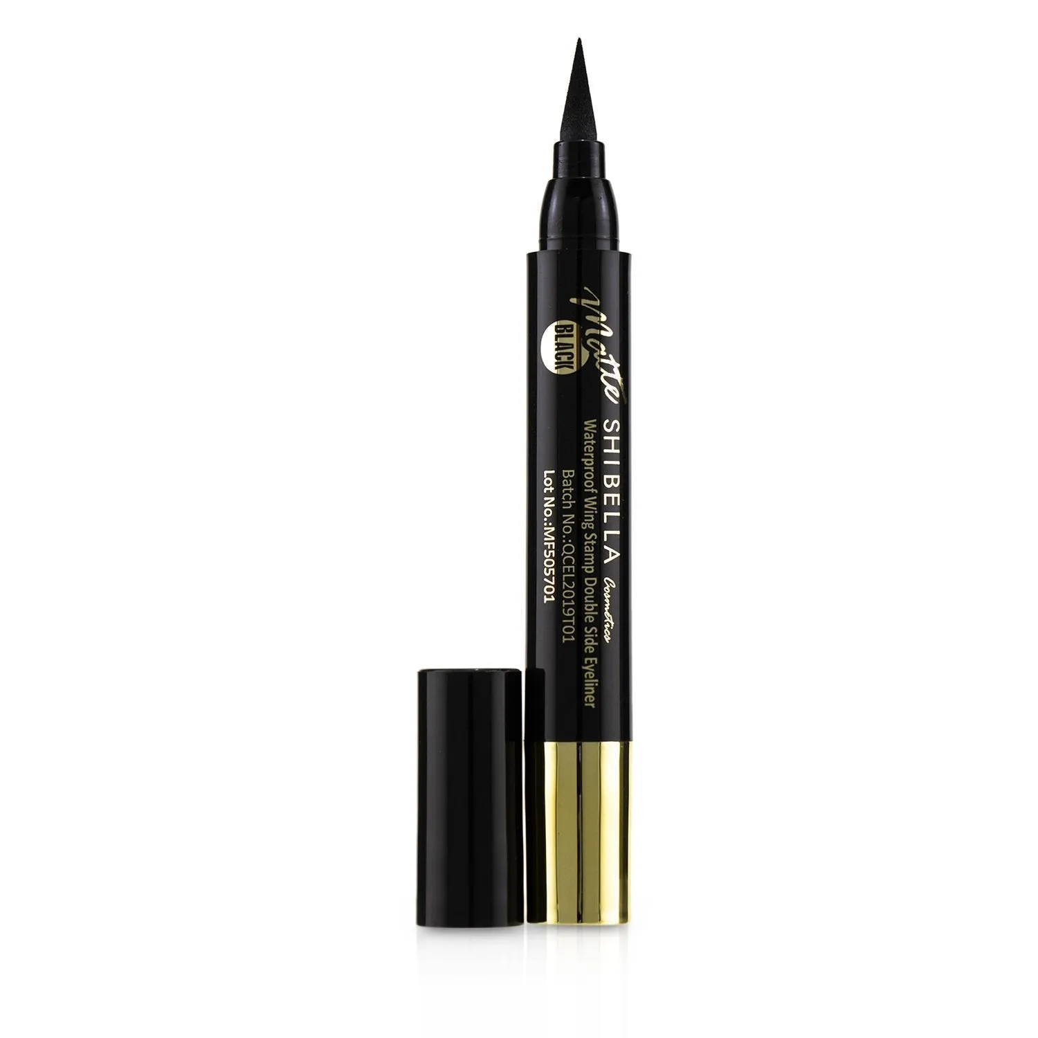 SHIBELLA Cosmetics Waterproof 24 Hours Long Lasting Wing Stamp Eyeliner Double Side Eyeliner  Thick Stamp  4.5ml/0.1587oz