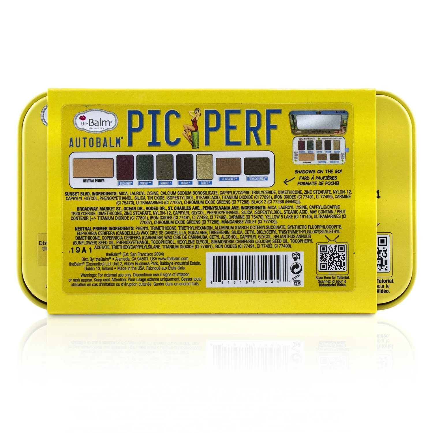 TheBalm Autobalm Shadows On The Go Palette (1x Eye Primer. 7x Eyeshadow) - # Pic Perf  6.7g/0.23oz